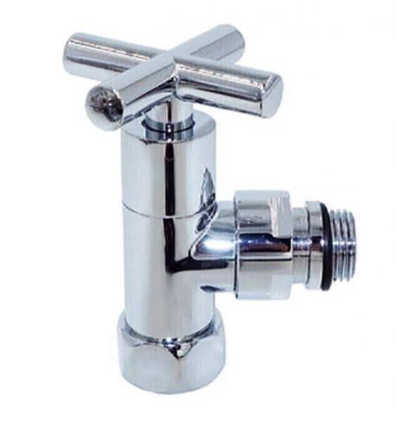 Поворотный кран для углового соединения TIM 3/4"-1/2" [крестовинный] гайка / штуцер  [1 пара], арт. KV10-LFM032 KV10-LFM032