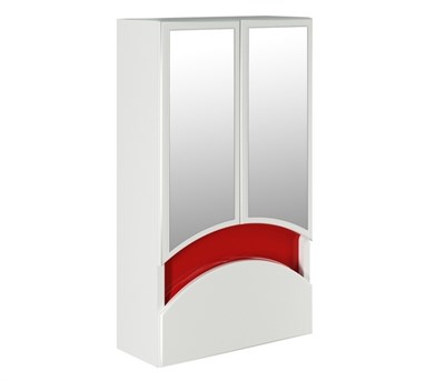 Зеркальный шкаф "РАДУГА-46" красный без подсветки 522475