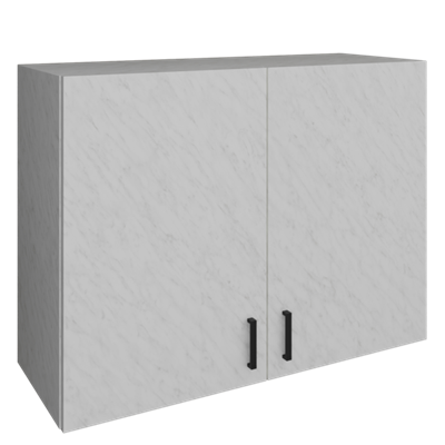 шкаф навесной кухонный с сушкой 80 белый мрамор (2 места) 510100