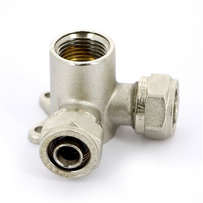 Водорозетка обж-В-обж 16х1/2'х16 трехплоскостная никелир. 862792