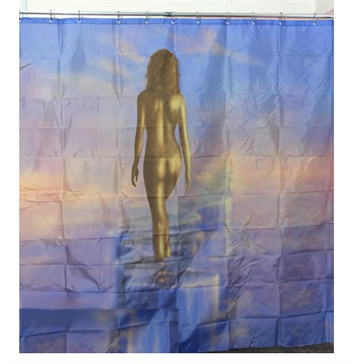 Штора для ванной  Фотопринт 180*180 Dream Walkert голубая YQL-DX-009 без колец 513153