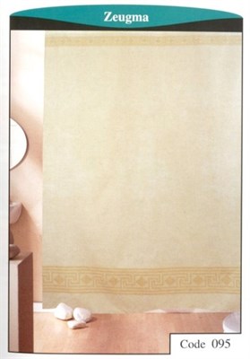 Штора для ванной 100% полиэстер эконом 170*200 (розовый фон) без колец 00001187