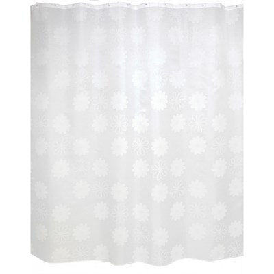 Штора для ванной ZALEL 180*200 (белый фон) без колец 511019