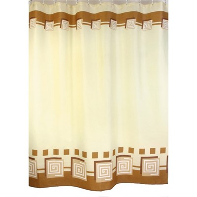 Штора для ванной ZALEL 180*200 (желтый фон) без колец 506587