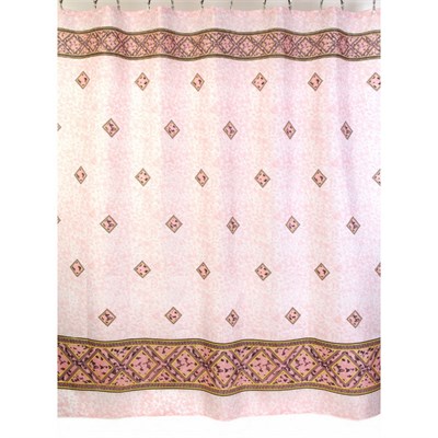 Штора для ванной ZALEL 180*200 (розовый фон) без колец 150223