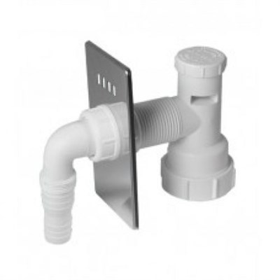 Адаптер для подключения слива быт. техники с вент. клапаном и хром. решеткой, выход 32 мм 869896