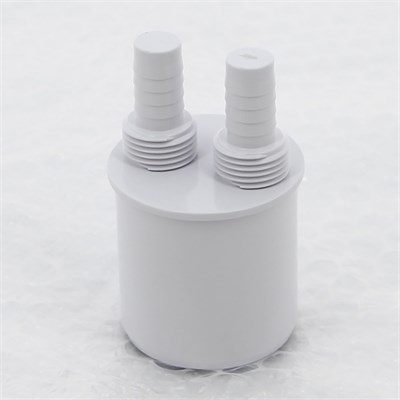 Адаптер для подключения слива с 2-мя прямыми отводами, вход 14 мм/ 1/2", выход 50 мм 876076