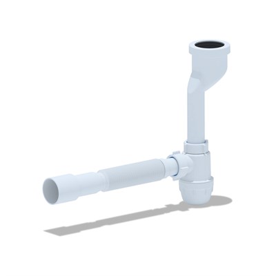 Сифон для писсуара выпуск 40-50 с гофрой 32*40/50 U1016 АНИ пласт 526447