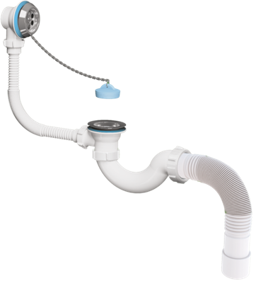 Обвязка на ванну 1 1/2*40*40*50 с вып и переливом с гофро трубой V155-АК САНДЕСАНТ 526760