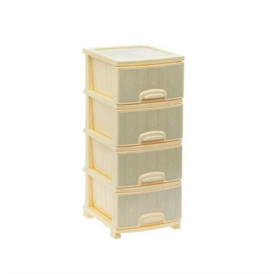 Комод ДЕКОР 4 ярус Белое дерево В95*Ш38*Г47 527610