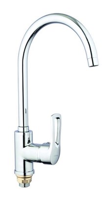 Смеситель для кухни 40к Glauf ZAR4-B181 выс. излив, бок. ручка, п/гайку 527618