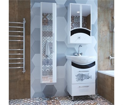 Тумба д/ванной "РАДУГА-50" ЦВЕТЫ под раковину Арго-50 (ОК) 528040