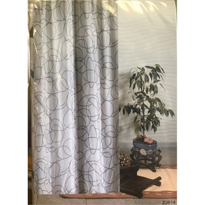 Штора для ванной ZALEL 180*200 (серый фон) без колец 00001395