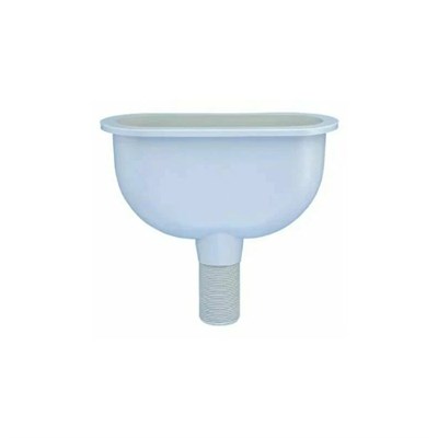 Воронка приёмная овальная (L265ммх110мм); выход 1 1/2"«папа»; цвет-серый 876384