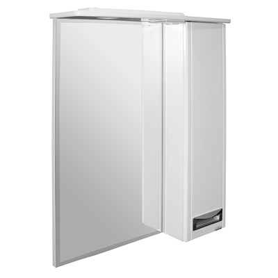 Зеркальный шкаф "Альфа-64 " правый с подсветкой (высота 800) (ПВХ) 529002