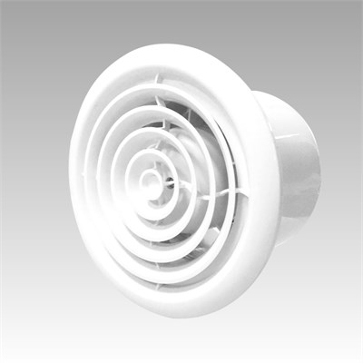 Вентилятор вытяжной D125 FLOW 5 с круглой решеткой на шарикоподшипниках  ERA 529096