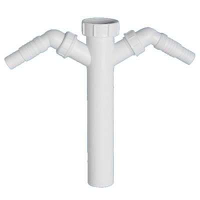 Вставка ( 1 1/2"«мама»хДн=40мм, H246мм) с 2-мя адаптерами под углом для слива бытовой техники 886160