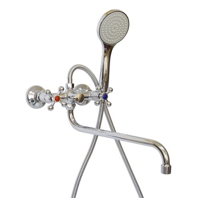 Смеситель для ванны и раковины 1/2 рез КазаньКС-97 97173 мет мах КРЕСТ  РУС 529755