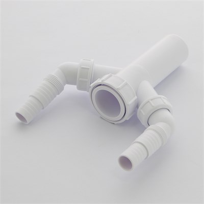 Вставка 1 1/2" x 40 мм с 2-мя адаптерами под углом для слива быт. тех., H=146 мм 862681