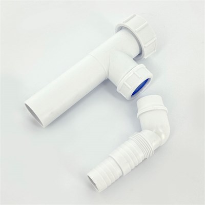 Вставка 1 1/4" x 32 мм с адаптером под углом для слива быт. тех., H=146 мм 868396