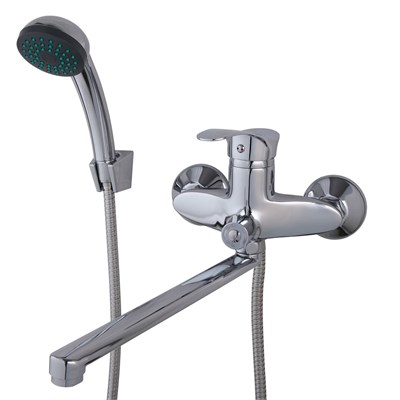 Смеситель для ванны и раковины 40к F22001 FRAP (L излив, лейка 1 реж, хром, латунь) 531094