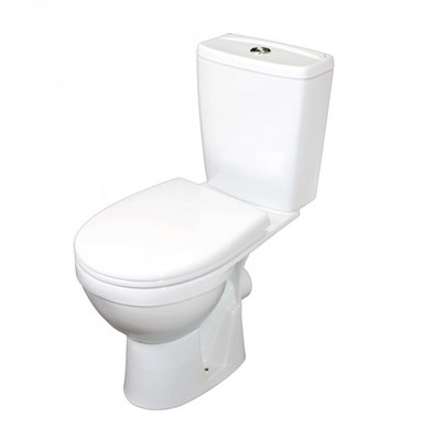 Унитаз-компакт "Рио" белый (гориз, нижн, сид. полип., 2-кн.арм.) (Rosa) 531480