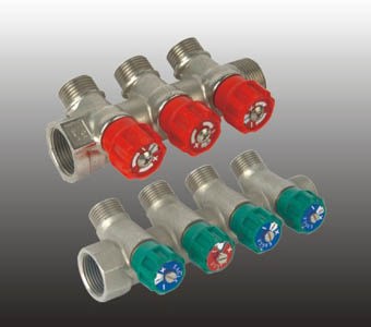 Коллектор 3/4''х1/2'' нар с регулировочными вентилями FRAP (3 вых) 531357