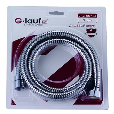 Шланг душевой 150 см имп/кон Glauf URG-1207 блист. 532023