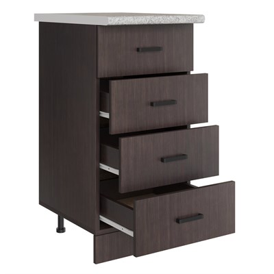 Стол разделочный 40 венге (4 ящика), столешница гранит пёстрый 527068