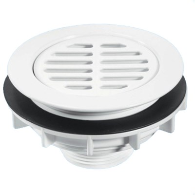 Выпуск (H62мм, D113, сливная решётка D75мм) с фильтрующей сеткой и контргайкой; выход 1 1/2"«папа»; 869207