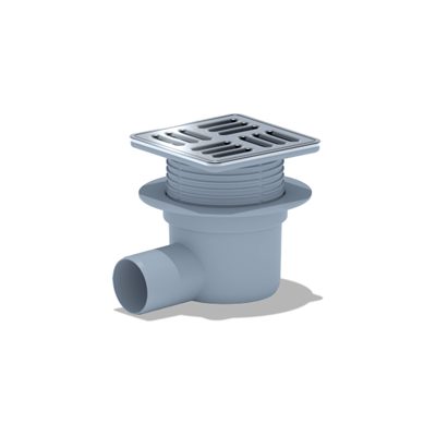 50 трап с гориз. спуском, рег решетка 120х120 нерж, СУХОЙ АНИ пласт TQ5614M 533068