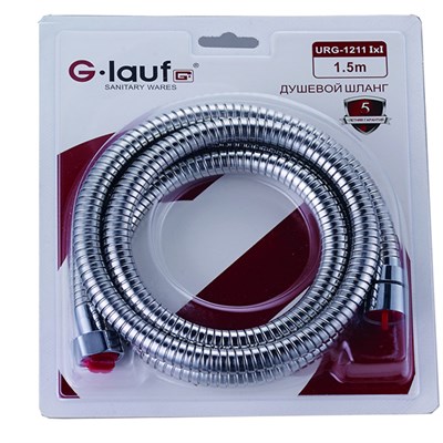 Шланг душевой 150 см имп/кон Glauf URG-1211 блист. (растягивающийся) 533176