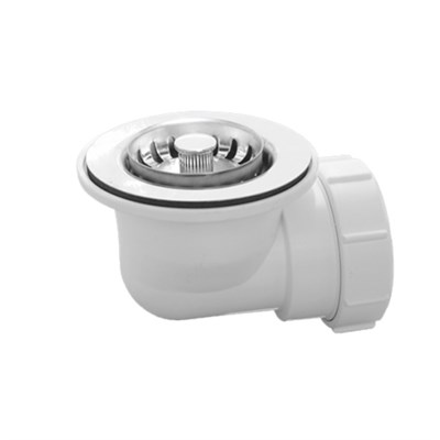 Выпуск (H65мм, D85мм полированная нержавейка сливная решётка) со съёмной фильтрующей решёткой-пробко 870791