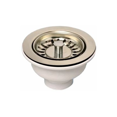 Выпуск (H68мм, D113мм полированная нержавейка сливная решётка) со съёмной фильтрующей решёткой-пробк 875296