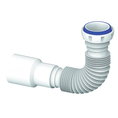 Гофра 1 1/2"*40/50 D45 (400 мм) с гайкой, плоская прокладка UNICORN 533312