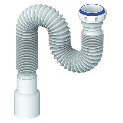Гофра 1 1/2"*40/50 D85 (800 мм) с гайкой, плоская прокладка UNICORN 533313