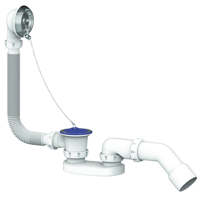 Обвязка на ванну 1 1/2*40 с вып.и переливом (50 см) плоский с отводом 40*40/50 S11 UNICORN 533292