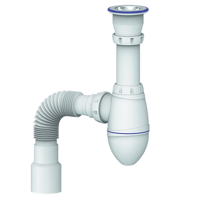 Сифон 1 1/2*40 А220 с гофрой 40*40*50  UNICORN 533253