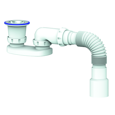 Сифон для душ.поддона 50*40 плоский, с гофрой 40*40/50 G22 UNICORN 533301