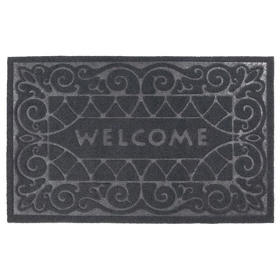 Коврик резиновый 40*60 см "welcome" черный 533577