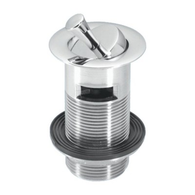 Выпуск (H90мм, D60мм сливная решётка) латунный с внутренним переливом, контргайкой и вертящейся проб 860892