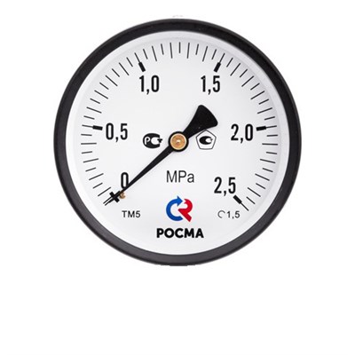 Манометр 63х1/4  6 бар ТМ-310T (осевое аксиальное подкл., корпус сталь, минстекло) РОСМА 533978