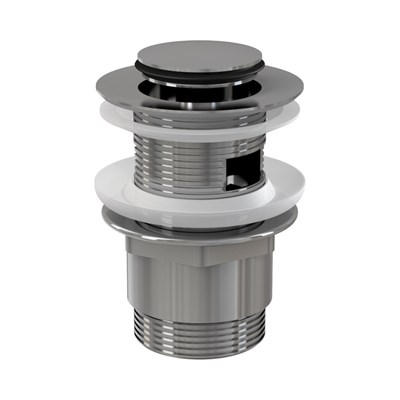 Выпуск 1"1/4 Click-clack с переливом, H=42 мм, металл, малая пробка, хром 874361