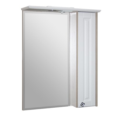 Зеркальный шкаф "ВЕРСАЛЬ-62" белое дерево правый с подсветкой(ПВХ) 534184