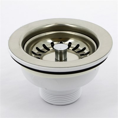 Выпуск 113 мм нерж. решетка с фильтр. пробкой, H=70 мм, выход 1 1/2", хром 885791