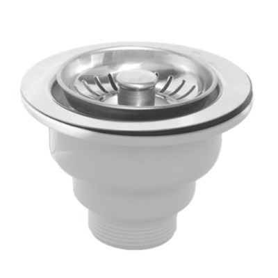 Выпуск 113 мм нерж. решетка с фильтр. пробкой, H=70 мм, выход 1 1/2", хром, пакет 866665