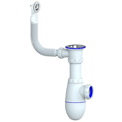 Сифон 1 1/2*40 B421 с круглым переливом  UNICORN 534491