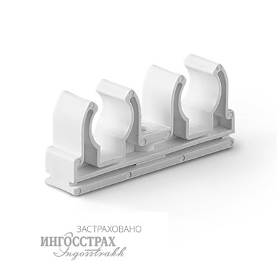 Фиксатор для трубы двойной 25 PP-R PRO AQUA БЕЛЫЙ 534620