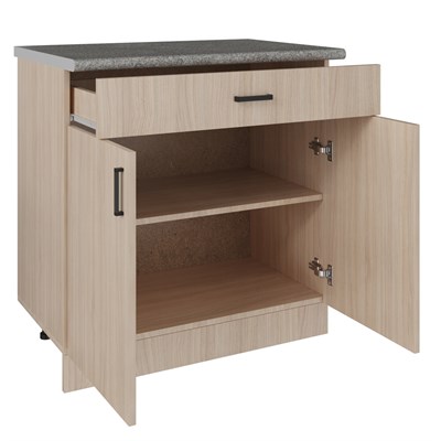 Стол разделочный 80 венге светлое (дуб млечный) (1 ящик), столешница гранит пёстрый 533822