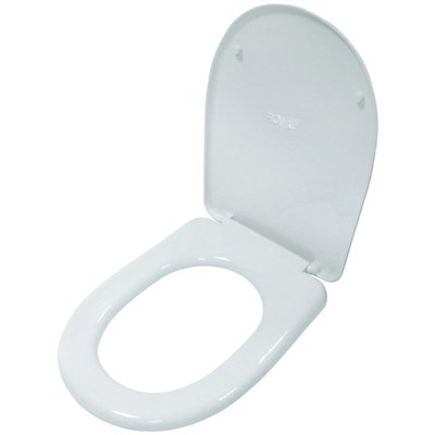 Сиденье для унитаза "Комфорт" голубовато-белое ИНКОЭР (металл. крепл.) 535193